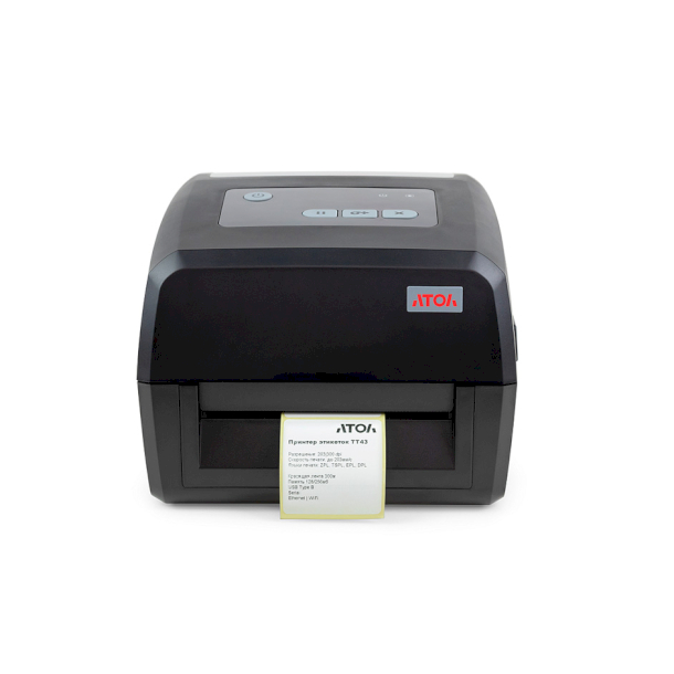 Принтер этикеток АТОЛ TT43 (203 dpi, печать ширина 108 мм, скорость 152 мм/с)
