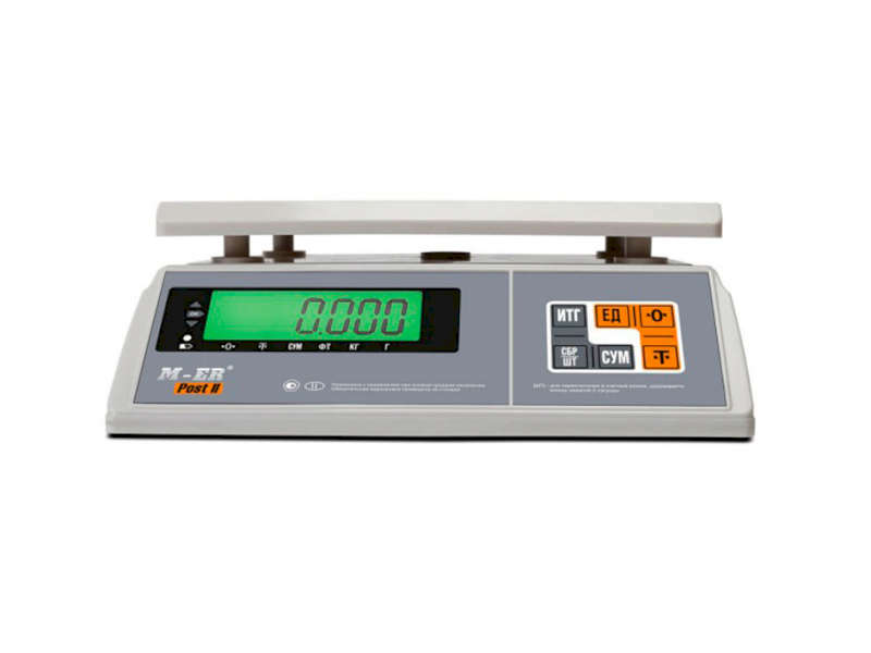 Весы фасовочные настольные с интерфейсами для подключения к ПК M-ER 326 AFU-3.01 Post II LCD USB-COM