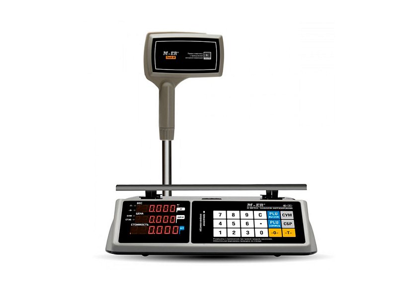 Весы настольные торговые с интерфейсами для подключения к ПК M-ER 328 ACPX-15.2 TOUCH-M LED RS232 и USB