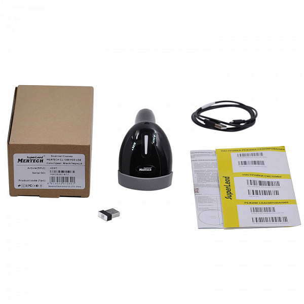 Сканер MERTECH CL-1320 GS BLE SPP Dongle P2D USB black